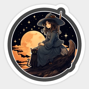 Fall Witch Sticker